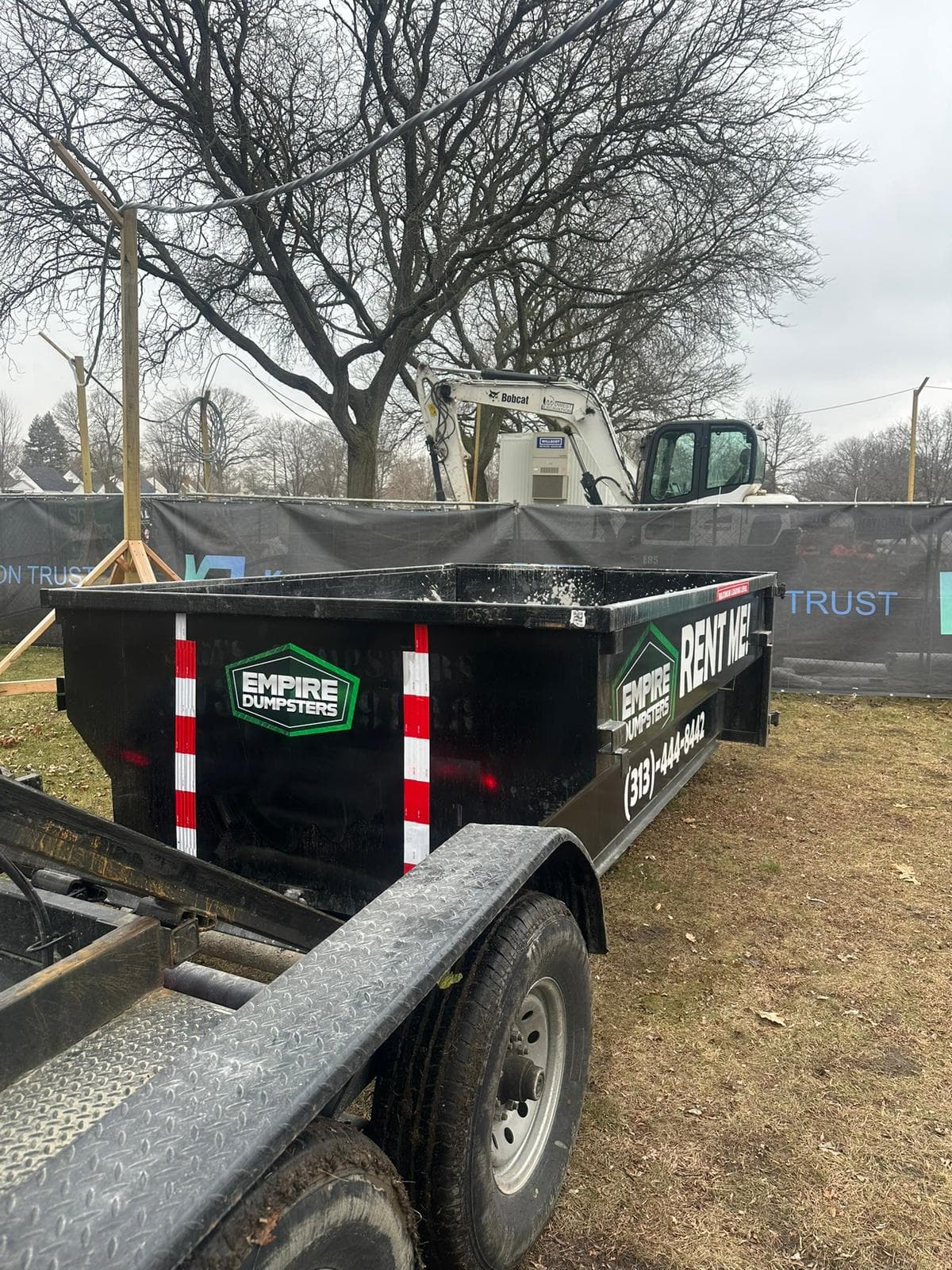 Empire Dumpsters roll-off dumpster delivered in Wayne, Michigan