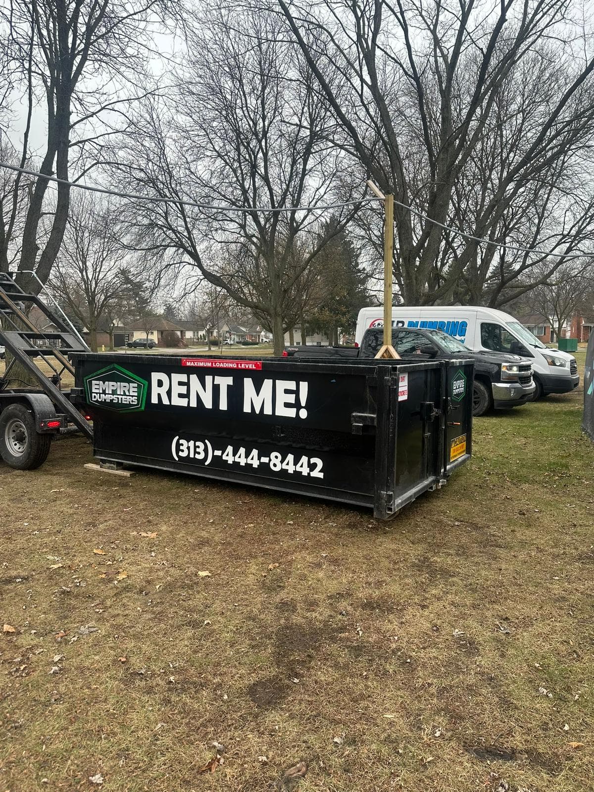 Empire Dumpsters roll-off dumpster delivered in Novi, Michigan